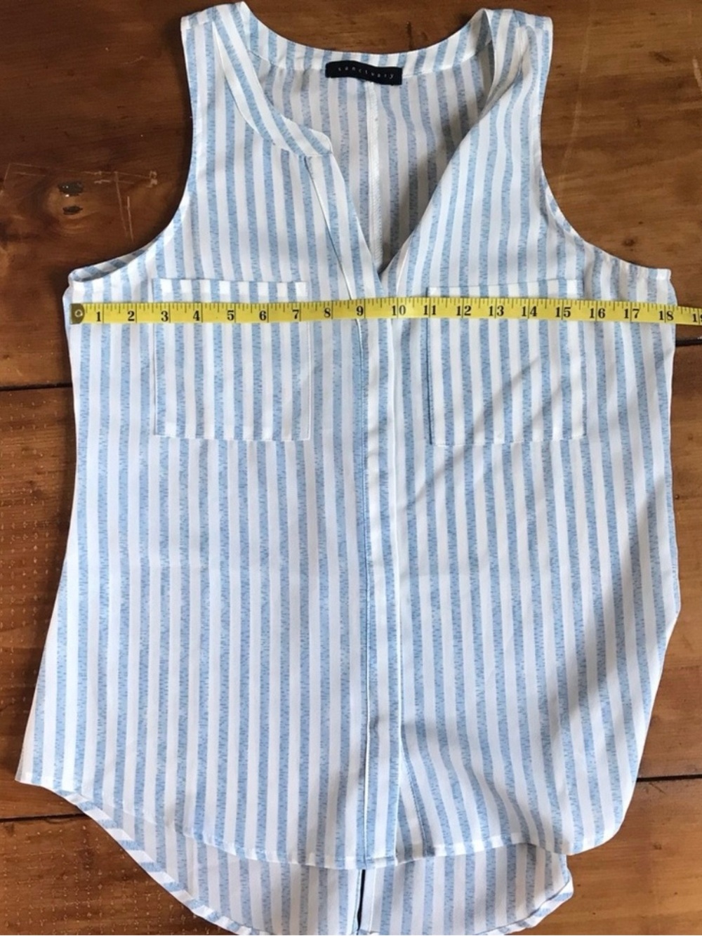 Sanctuary Blue White Striped Sleeveless Blouse Small Beach Summer Top - Picture 4 of 12